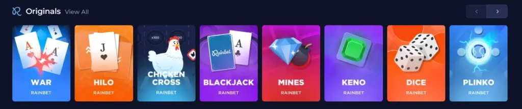 Rainbet Casino Instant Win